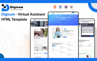 Digicom - Virtual Assistant HTML Template