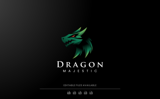 Dragon Gradient Logo Template 1