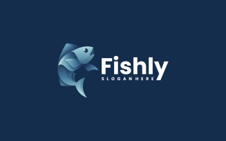 Fish Gradient Logo Template 1