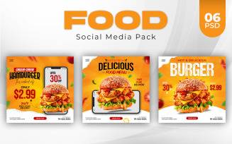 Food Social Media Banner pack