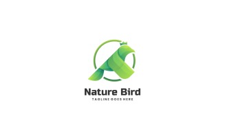 Nature Bird Gradient Logo Template 1