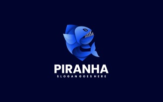 Piranha Gradient Logo Template 1