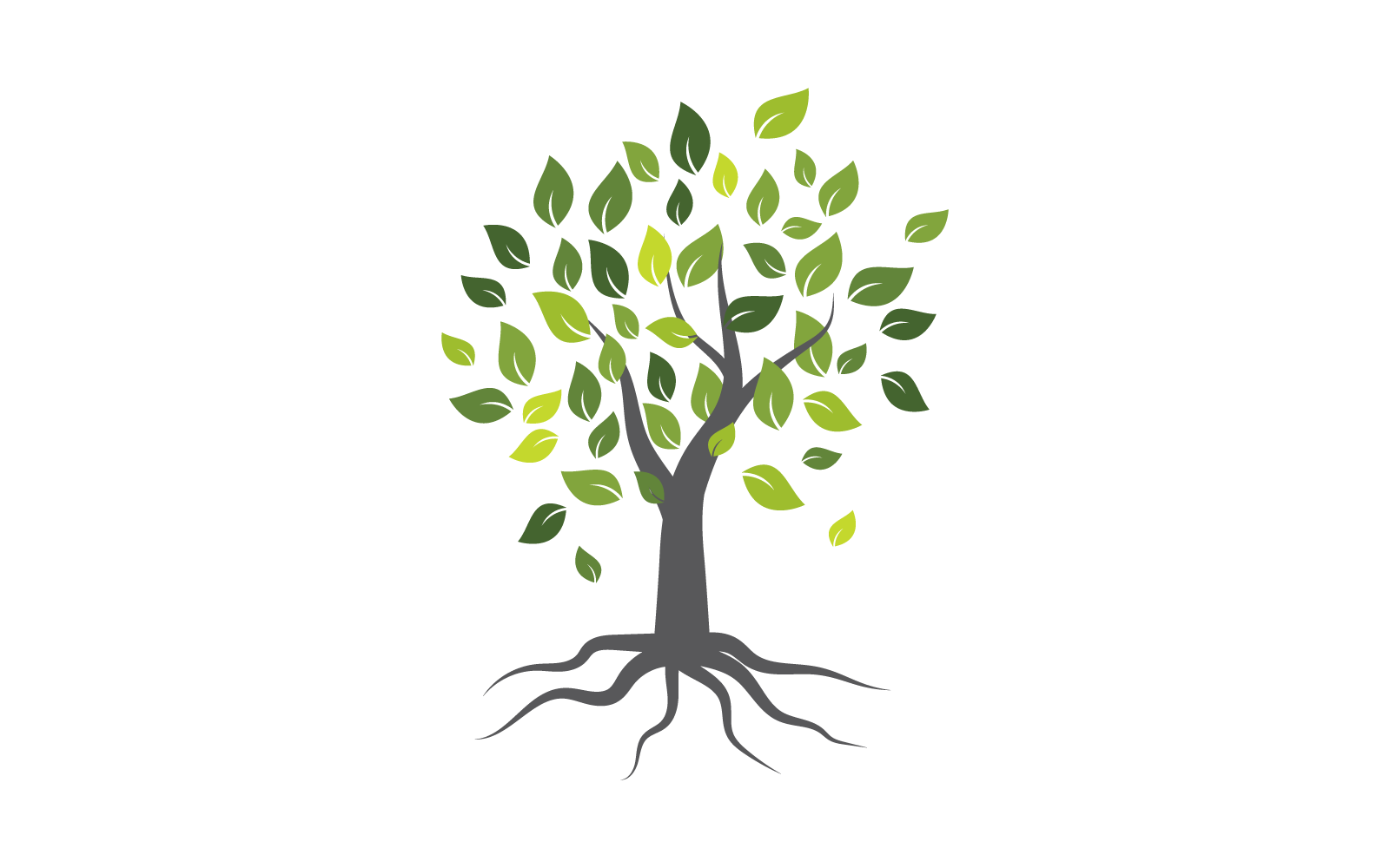 Árbol ilustración logo vector plantilla de diseño plano