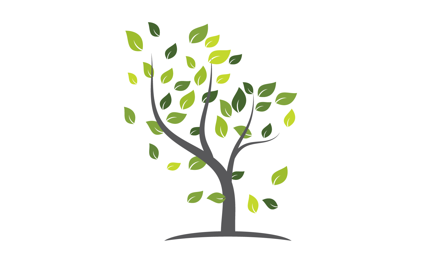 Árbol naturaleza ilustración logo plantilla vector diseño