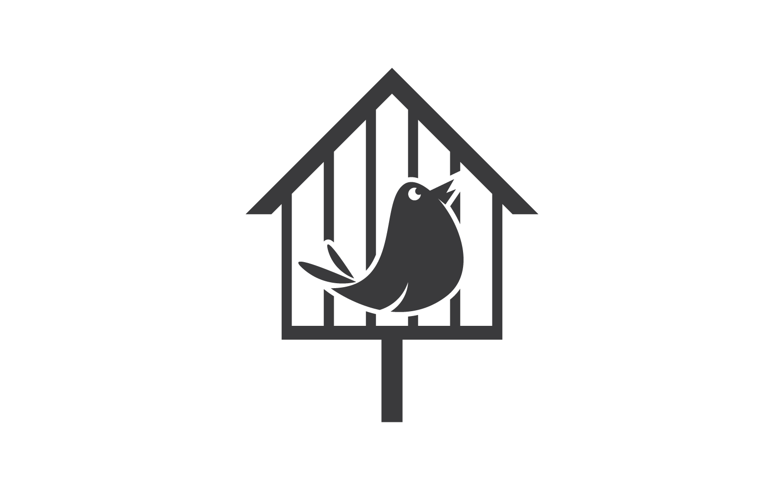 Bird Cage Logo Illustration Vector Flat Design Logo Template