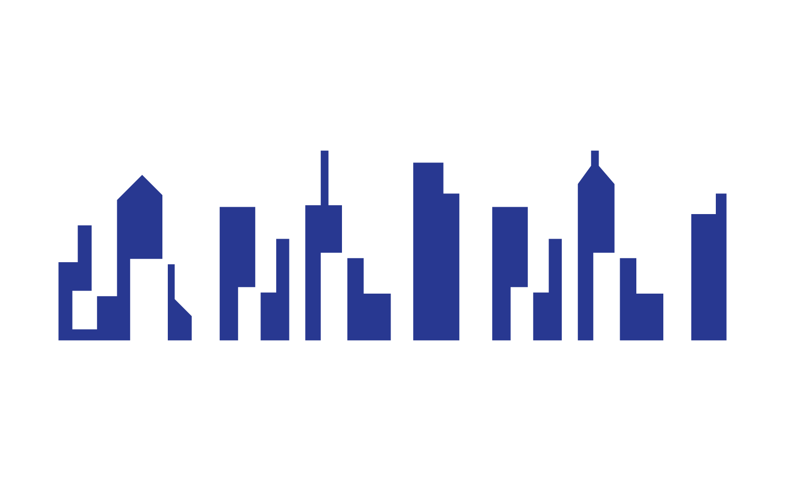 City skyline vector illustration in flat design