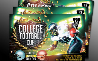 College football flyer template