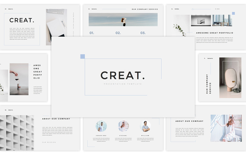 Creat – Minimal & Creative Powerpoint PowerPoint Template