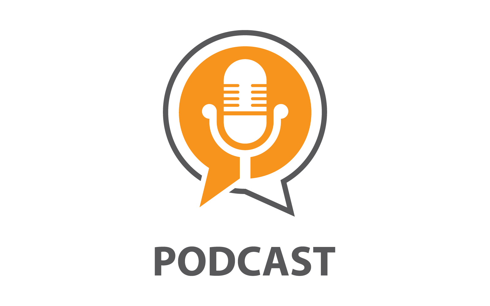 Illustration of Podcast logo vector flat design template eps 10