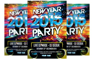 New Year Party flyer template #2
