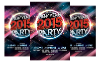 New year party flyer template
