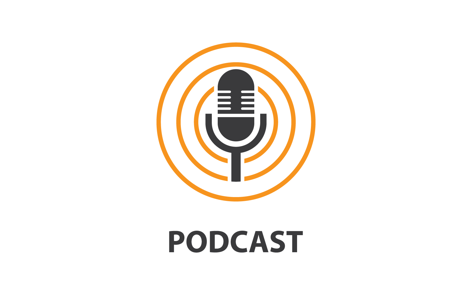 Podcast Logo Illustration Vector Flat Design eps 10