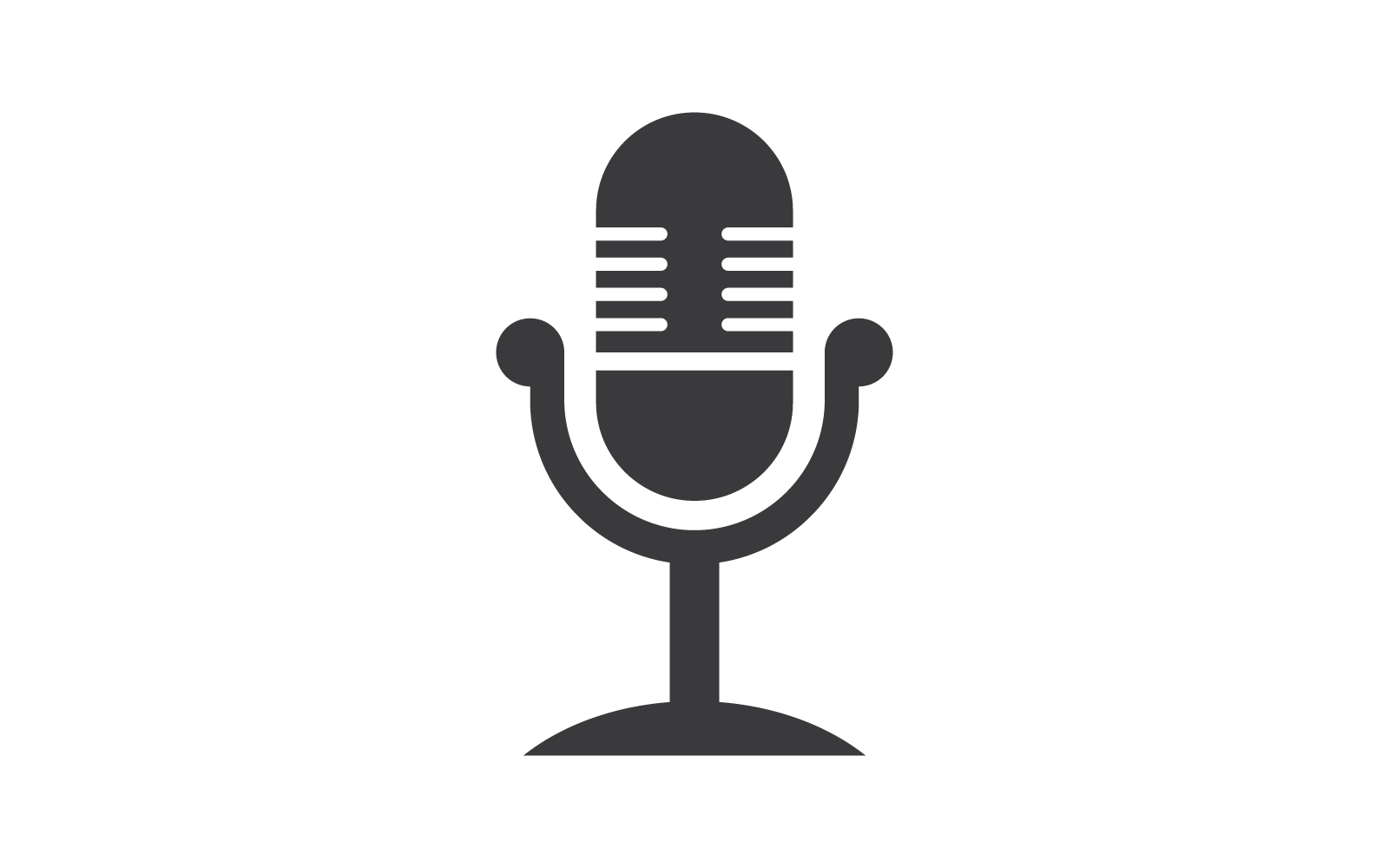 Podcast Logo Vector Diseño plano eps 10 Ilustración