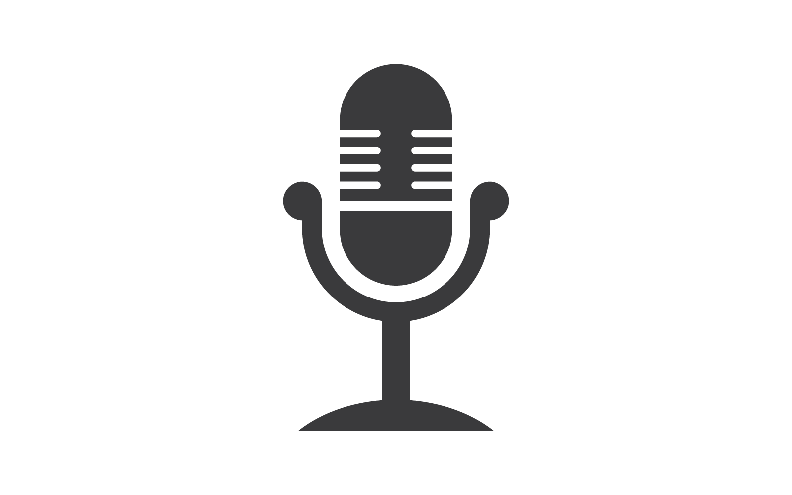 Podcast Logo wektor Płaska konstrukcja eps 10 ilustracja