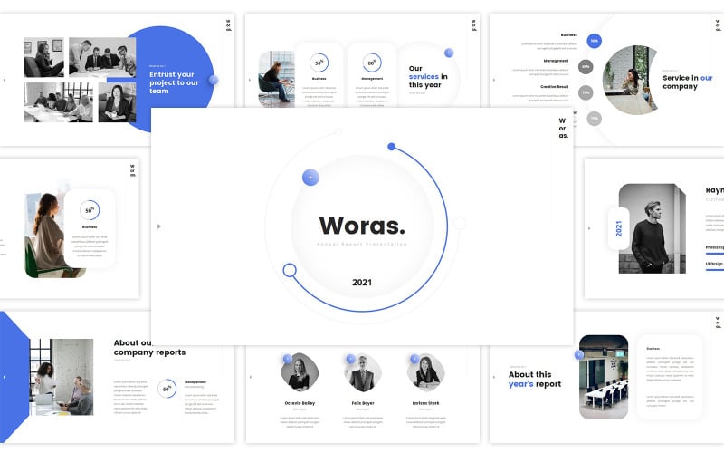 Woras – Annual Report Powerpoint PowerPoint Template