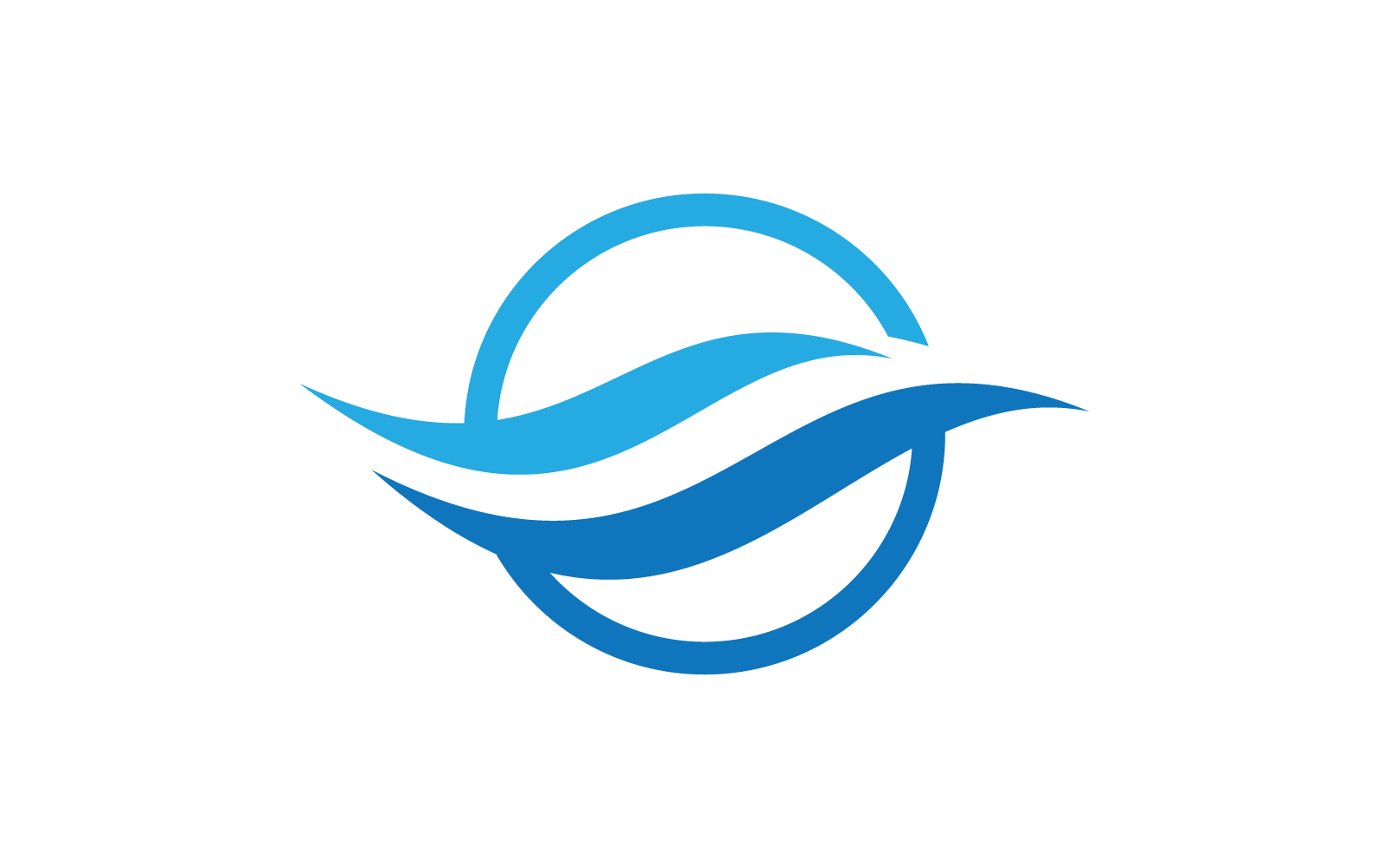 Flache Designschablone des Wasser-Wellenillustrationslogovektors