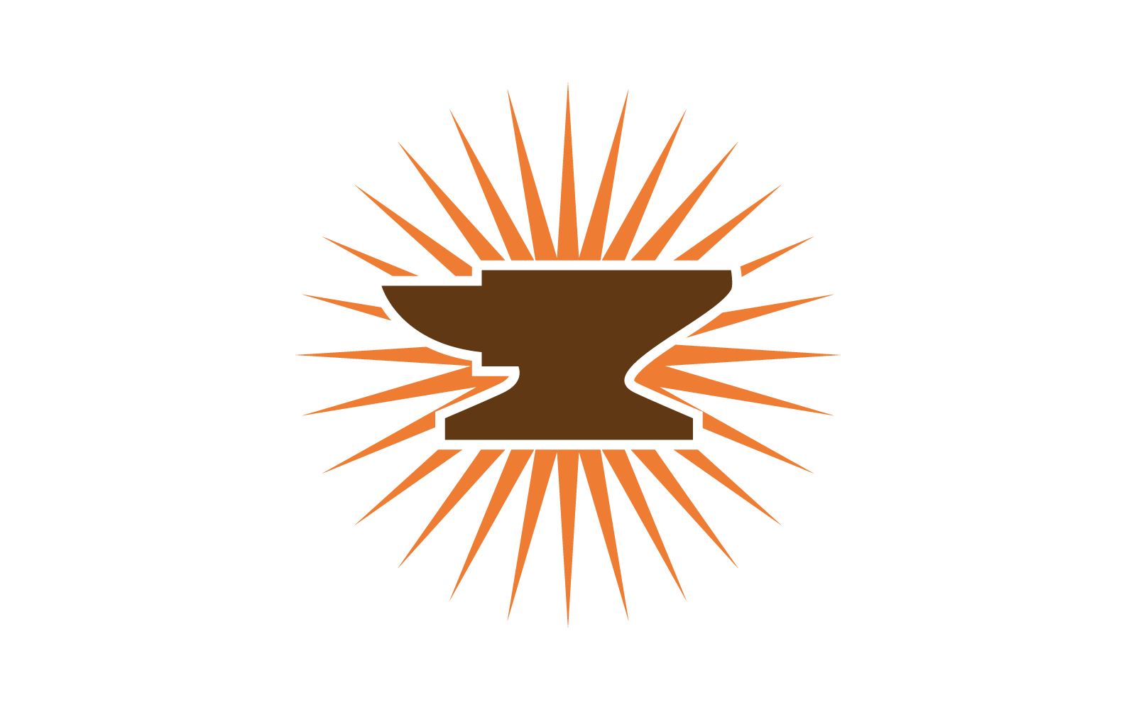 Illustration of Blacksmith logo vector flat design template Logo Template