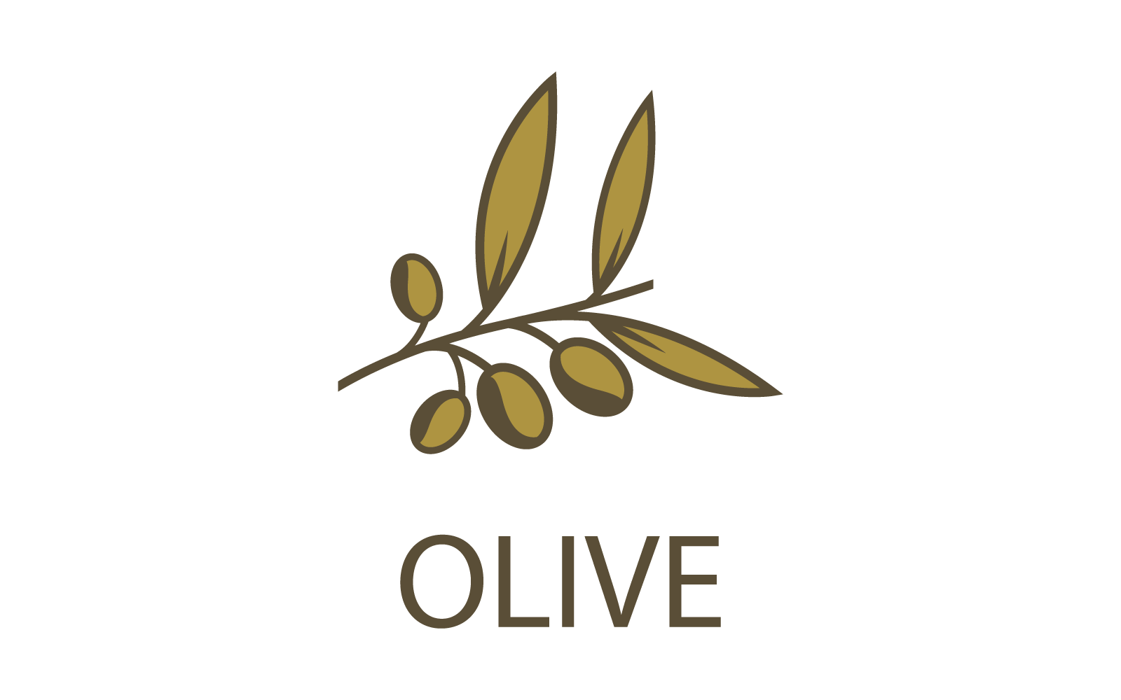 Illustration of Olive logo template vector flat design on white background