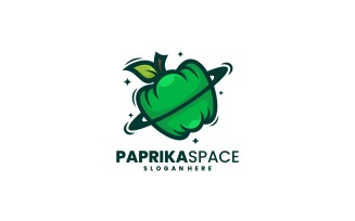 Paprika Space Simple Mascot Logo