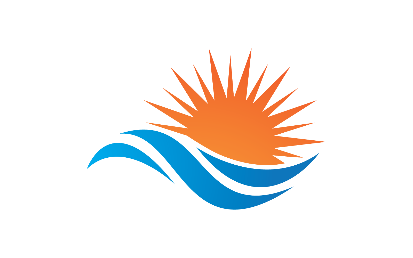 Water Wave illustration logo vector design Logo Template
