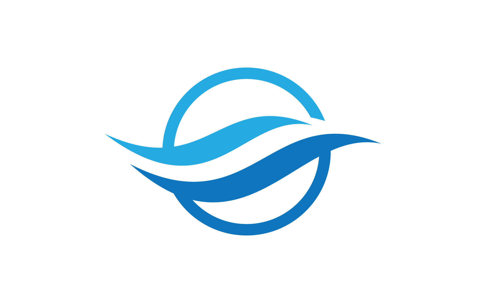 Water Wave illustration logo vector flat design Template