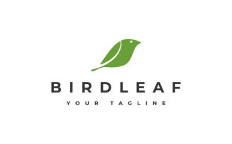 Bird leaf logo vector creative design illustration