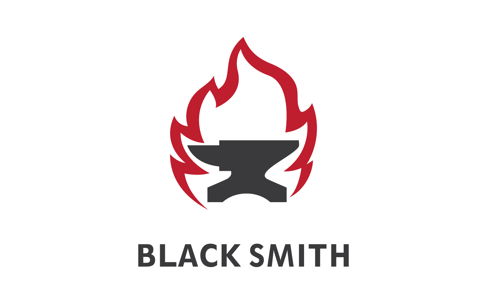 Blacksmith illustration logo vector flat design template eps 10 Logo Template