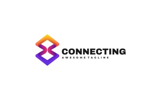 Connecting Gradient Colorful Logo
