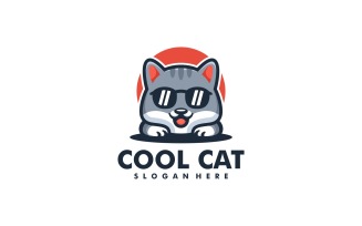 Cool Cat Simple Mascot Logo