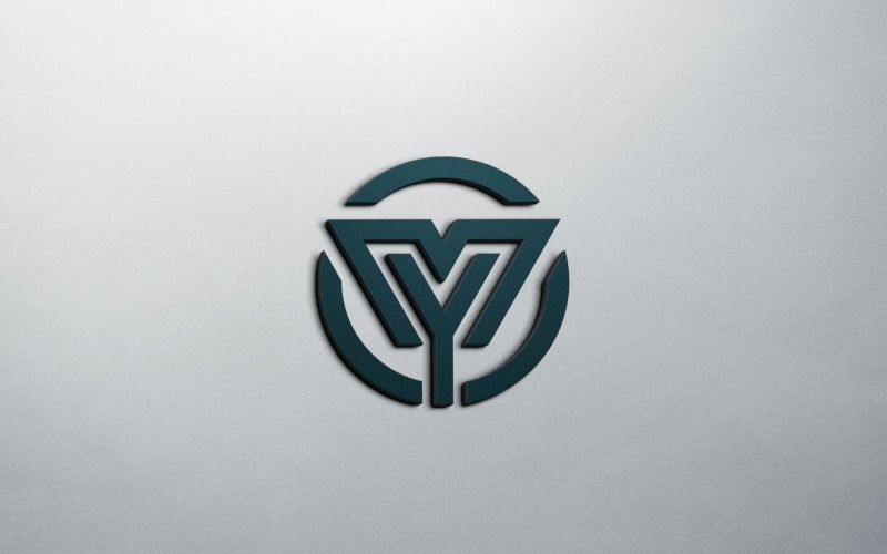 Creative and Realistic 3D Logo Mockup Logo Template