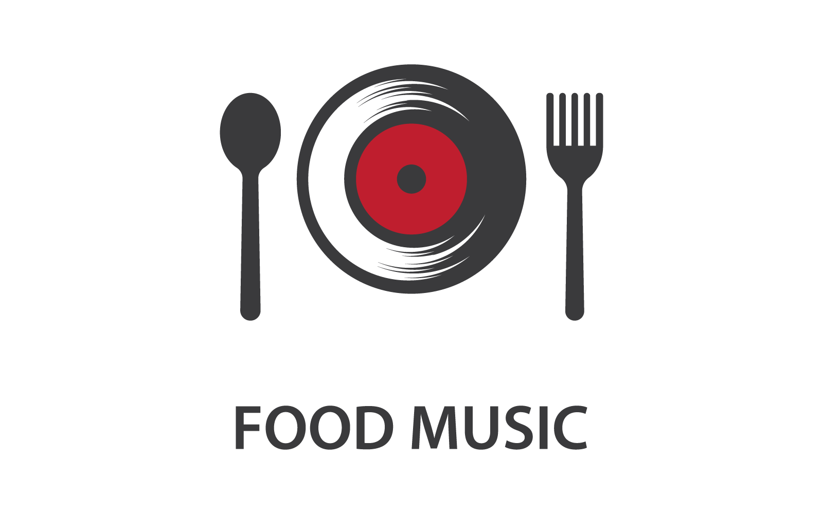 Diseño de vector de ilustración de comida de música
