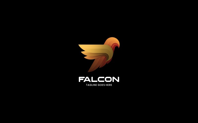 Falcon Gradient Colorful Logo Style Logo Template