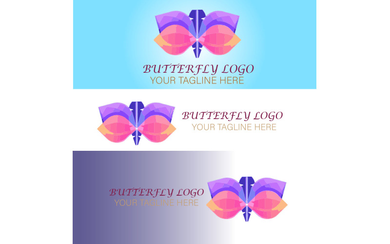 Global Company Butterfly Logo Logo Template