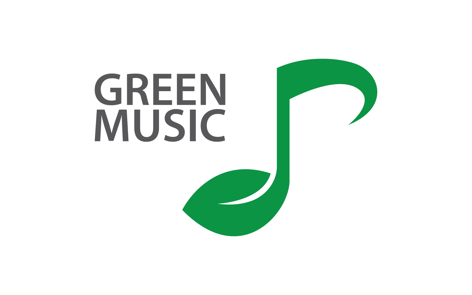 Leaf &amp;amp; Music logo illustration vector design