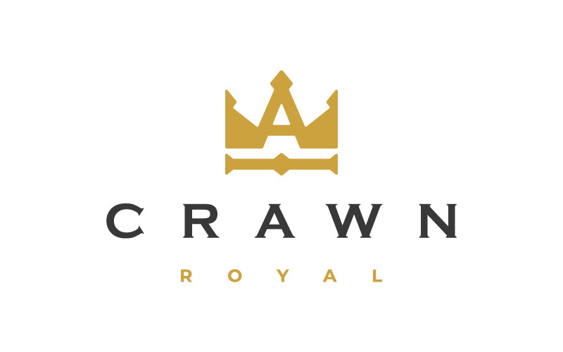 letter A king royal logo Design Vector illustration Logo Template