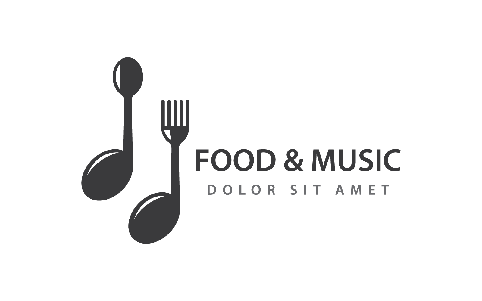 Music food illustration vector flat design eps 10
