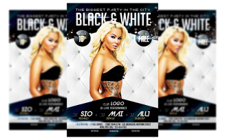 Black & White Party Flyer Template