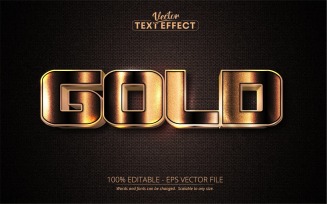 Gold - Editable Text Effect, Golden Text Style, Graphics Illustration