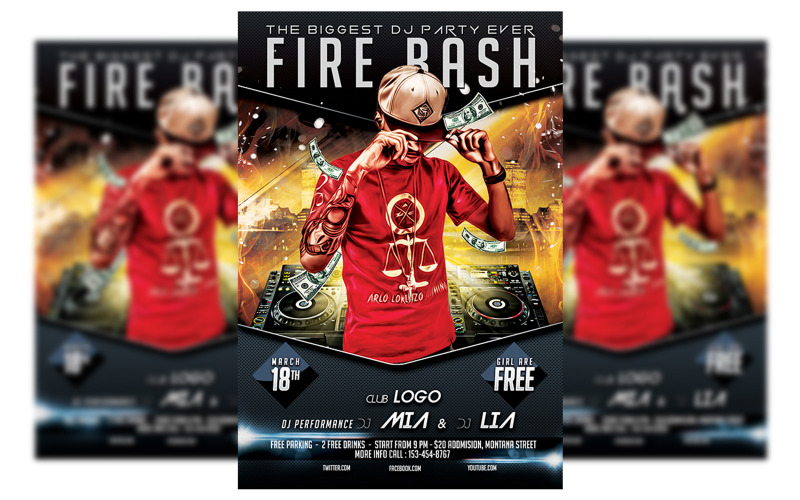 Guest Dj Party Flyer Template #5 Corporate Identity