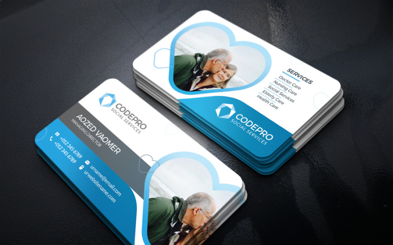 Home Care Business Card Template Corporate Identity