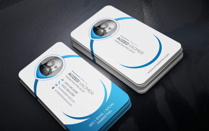 Personal Business Card Template 08 Corporate Identity