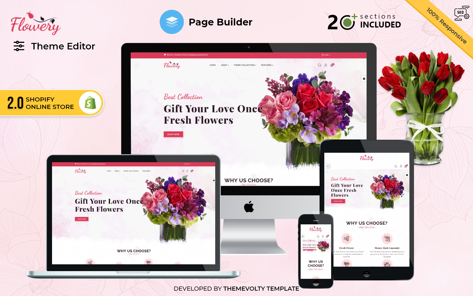 Flowery - Flower and Gift Shopify 2.0 Store