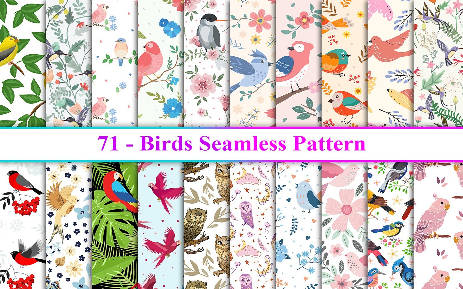 Kit Graphique #271426 Birds Seamless Divers Modles Web - Logo template Preview