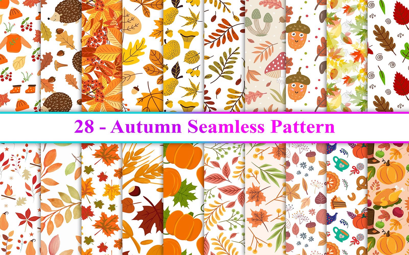 Kit Graphique #271485 Autumn Seamless Divers Modles Web - Logo template Preview