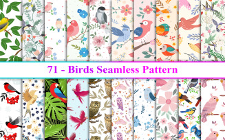 Birds Seamless Pattern, Birds Background