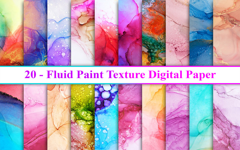 Fluid Paint Texture Digital Paper Background