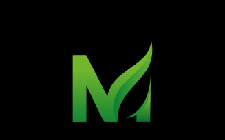 Green letter M Logo Template