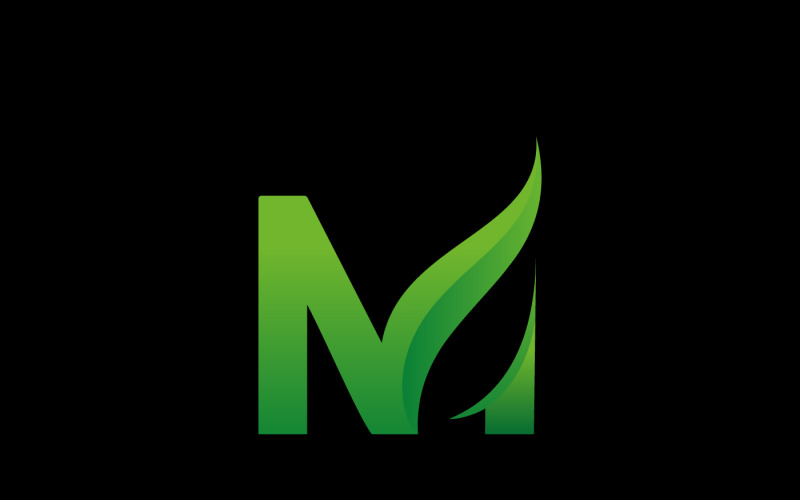 Green letter M Logo Template