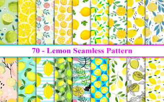 Lemon Seamless Pattern, Lemon Background