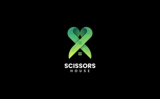 Scissors House Gradient Logo